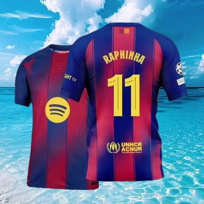 25/26 Home Red and Blue Yamal No. 10 Football Jersey