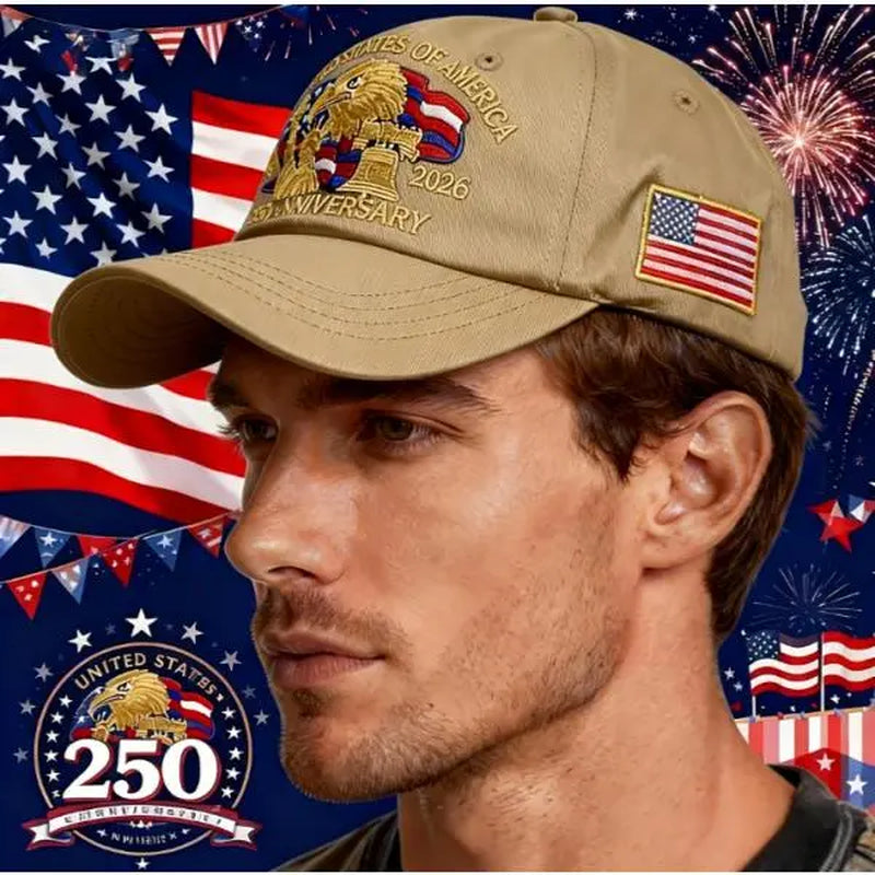 1Pc 250Th Anniversary of the United States Baseball Cap – Featuring a Bald Eagle, National Flag, and Statue of Liberty. Perfect for National Day and Everyday Wear, It’S a Must-Have for Patriots