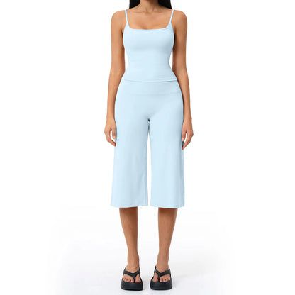 Tenwolf New Yoga Set: Camisole Top, High-Waisted Quick-Dry Casual Shorts, Running & Outdoor Yoga Outfit