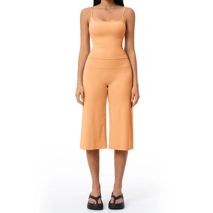 Tenwolf New Yoga Set: Camisole Top, High-Waisted Quick-Dry Casual Shorts, Running & Outdoor Yoga Outfit