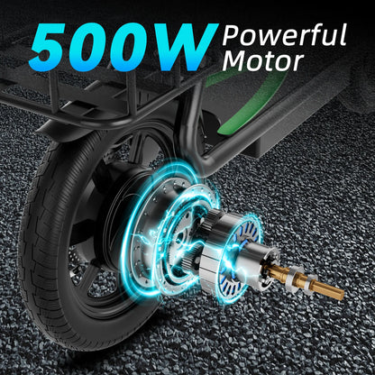 【Aopo】Adult Electric Scooter (With Seat), 500W Motor, 14-Inch Tires,Top Speed 22 Mph, 48V/10.4Ah Battery, Approx 27 Miles Range, Pet-Friendly Design, Foldable Portable Scooter.Lcd Display Kick Scooter Ev Scooter