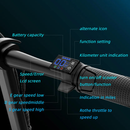 【Aopo】Adult Electric Scooter (With Seat), 500W Motor, 14-Inch Tires,Top Speed 22 Mph, 48V/10.4Ah Battery, Approx 27 Miles Range, Pet-Friendly Design, Foldable Portable Scooter.Lcd Display Kick Scooter Ev Scooter
