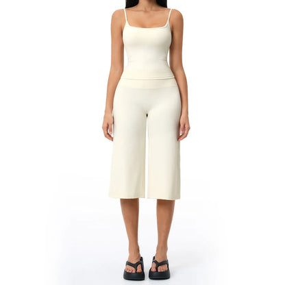 Tenwolf New Yoga Set: Camisole Top, High-Waisted Quick-Dry Casual Shorts, Running & Outdoor Yoga Outfit