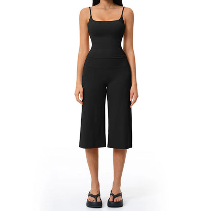 Tenwolf New Yoga Set: Camisole Top, High-Waisted Quick-Dry Casual Shorts, Running & Outdoor Yoga Outfit