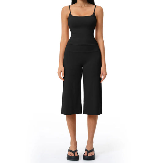 Tenwolf New Yoga Set: Camisole Top, High-Waisted Quick-Dry Casual Shorts, Running & Outdoor Yoga Outfit