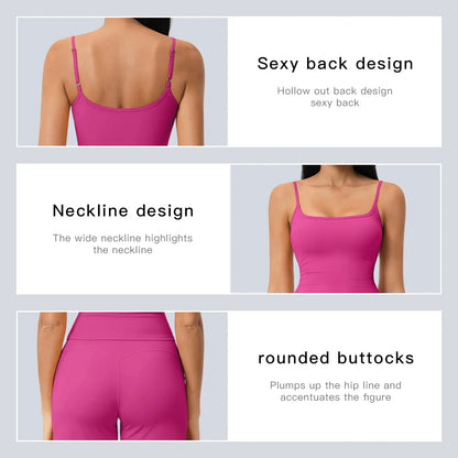 Tenwolf New Yoga Set: Camisole Top, High-Waisted Quick-Dry Casual Shorts, Running & Outdoor Yoga Outfit