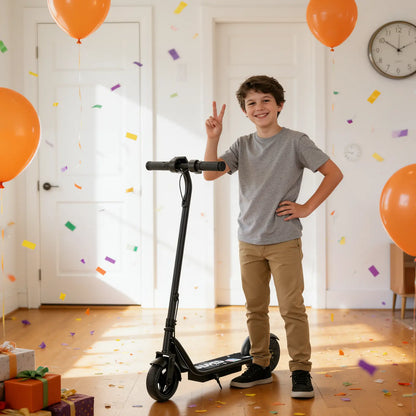 250W Electric Kids Scooter,9Mph Max Speed, 6.5" Solid Tires,3 Riding Modes (E/D/S) Children Electric Scooter,4.4Ah Battery Electric Scooter for Boys and Girls,Lightweight 16Lbs, Children Electric Scooter
