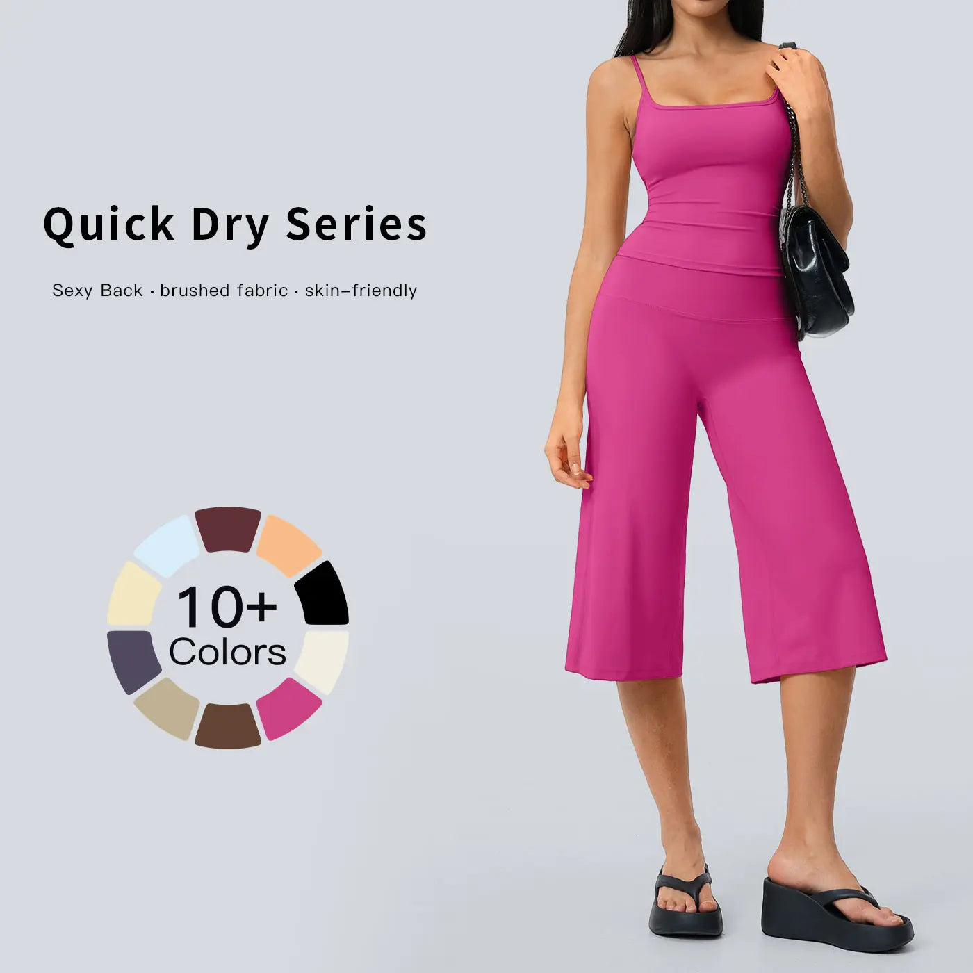 Tenwolf New Yoga Set: Camisole Top, High-Waisted Quick-Dry Casual Shorts, Running & Outdoor Yoga Outfit