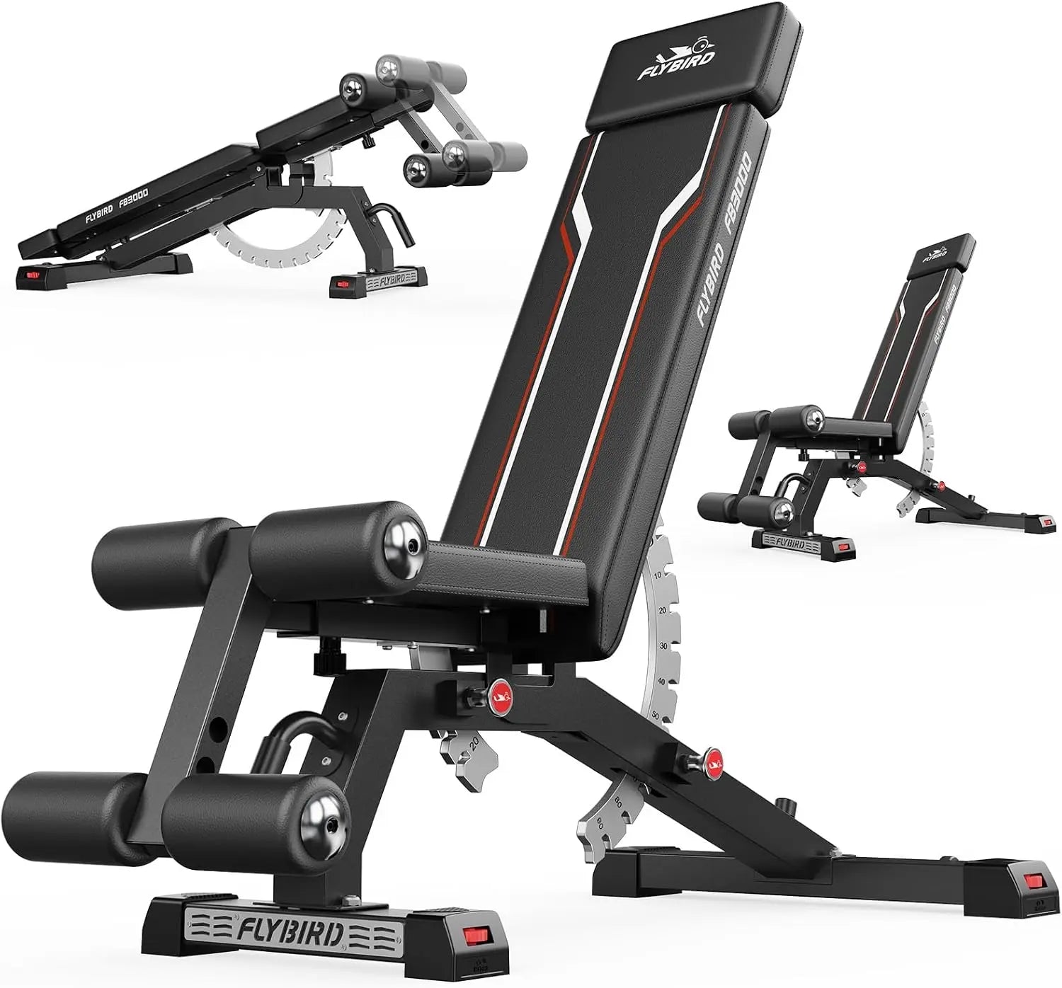 FLYBIRD Adjustable Strength Training Bench for Home Gym - Space-Saving and Foldable Design for Easy Storage