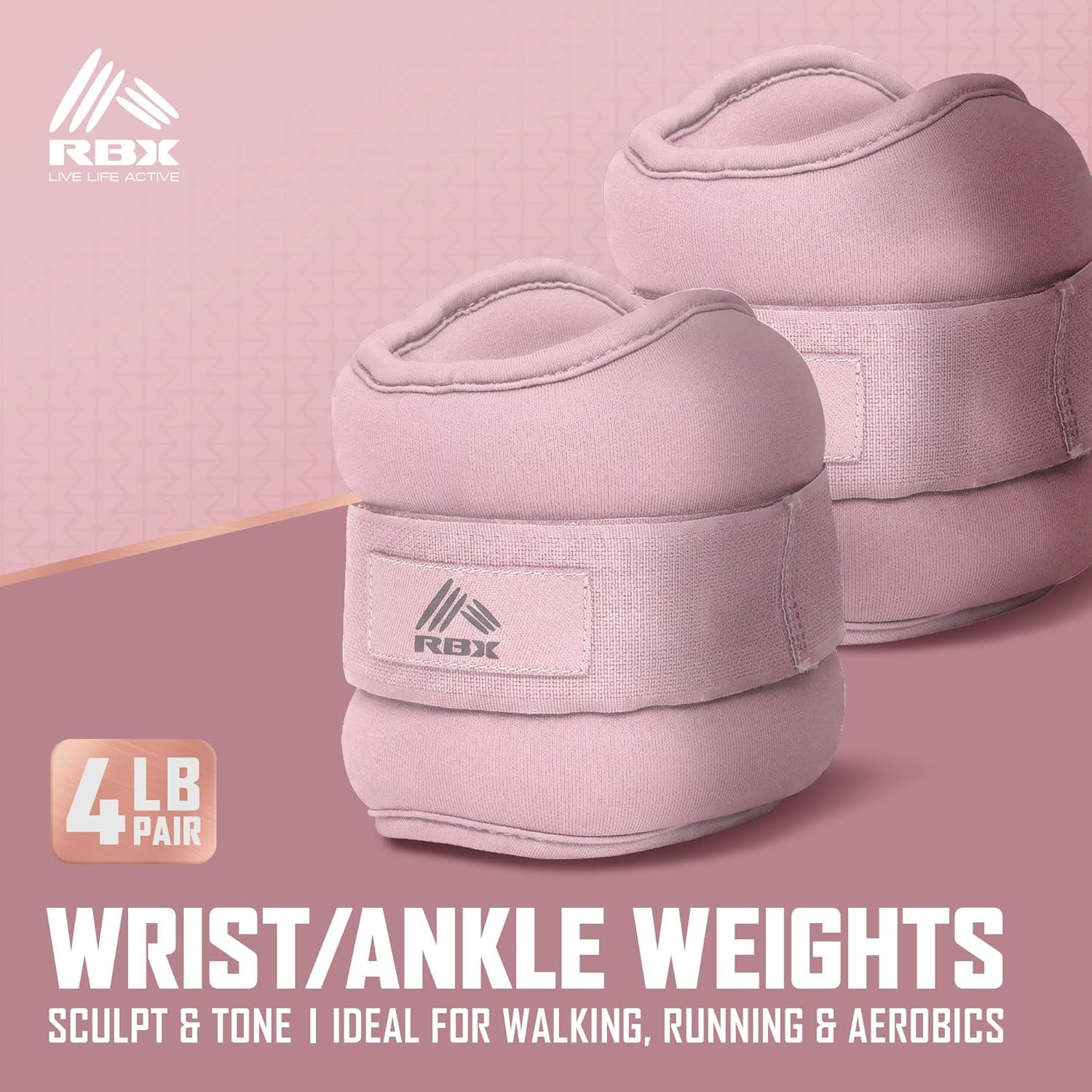 DailySweat Wrist & Ankle Weights - 4LB Adjustable Set