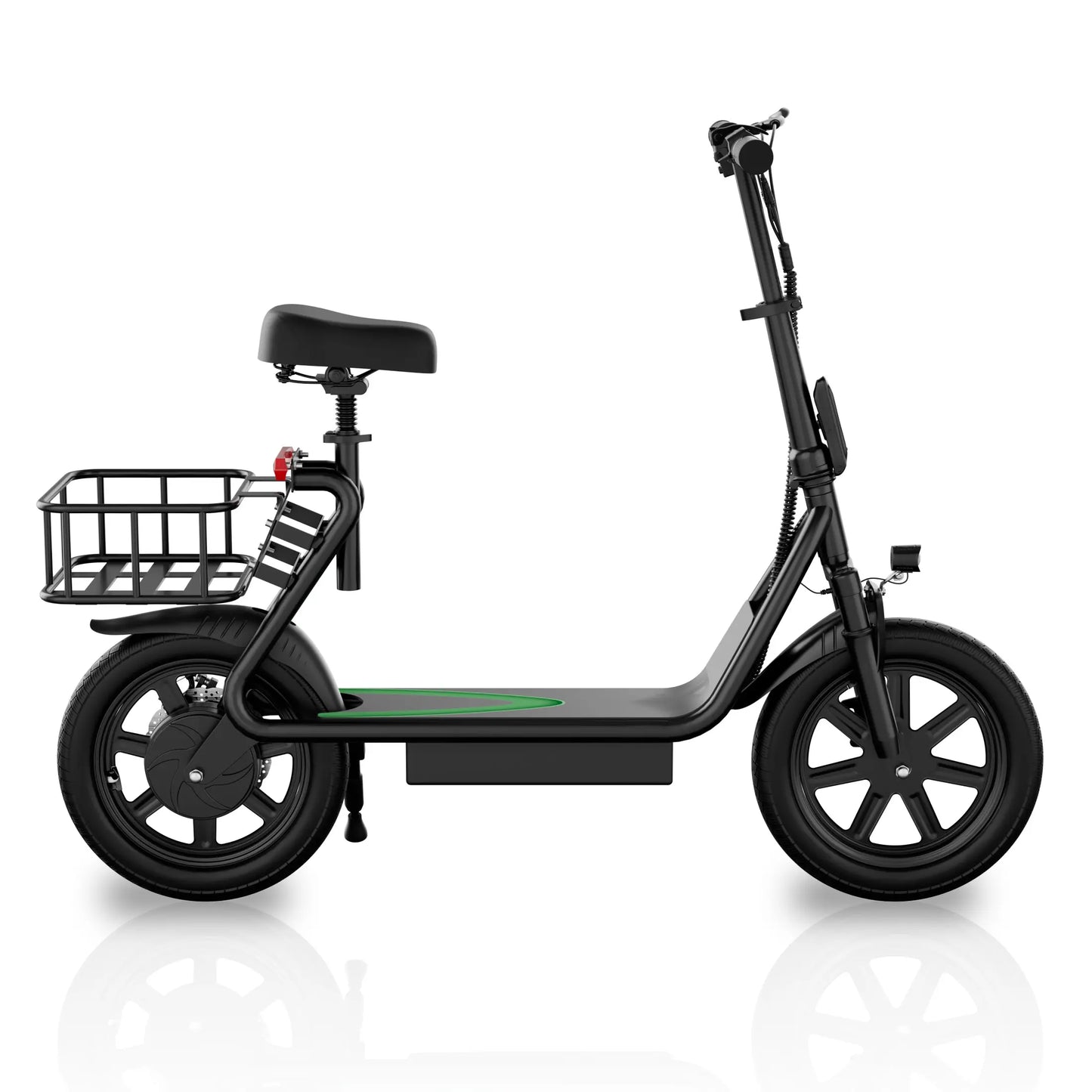 【Aopo】Adult Electric Scooter (With Seat), 500W Motor, 14-Inch Tires,Top Speed 22 Mph, 48V/10.4Ah Battery, Approx 27 Miles Range, Pet-Friendly Design, Foldable Portable Scooter.Lcd Display Kick Scooter Ev Scooter