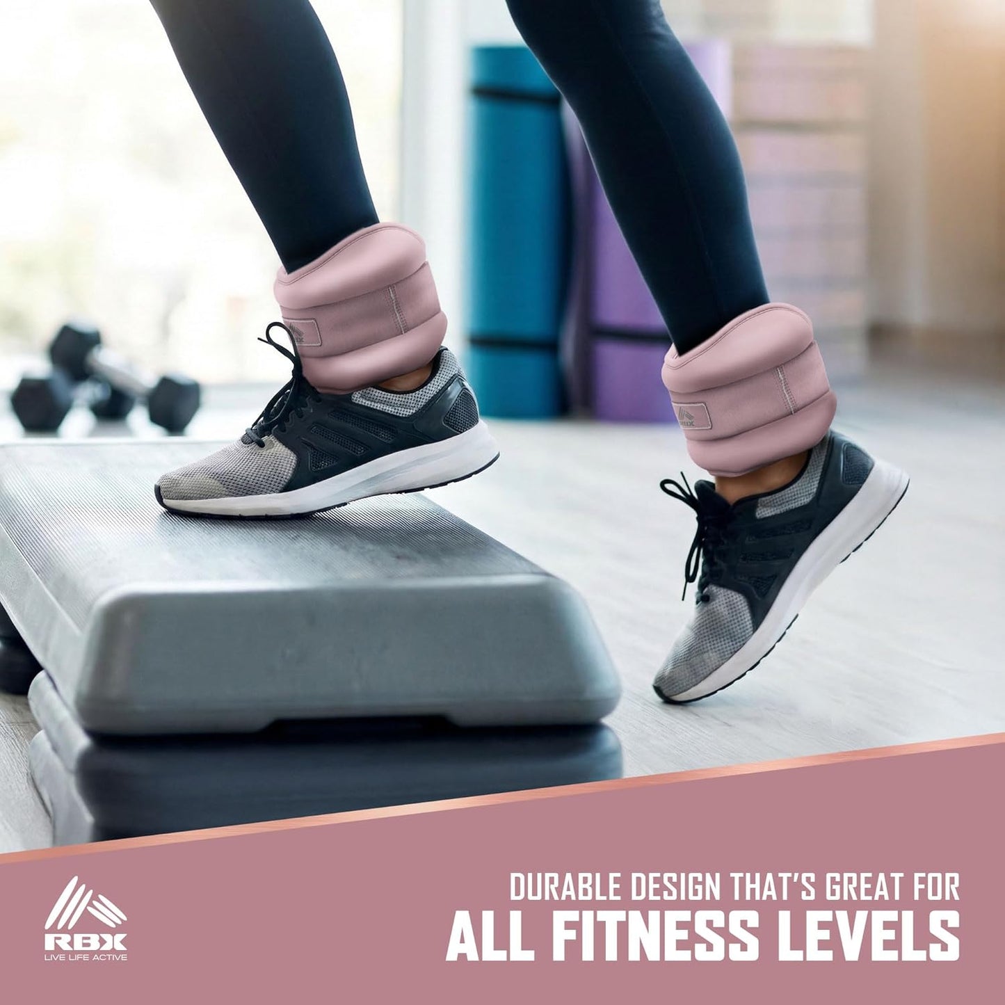 DailySweat Wrist & Ankle Weights - 4LB Adjustable Set