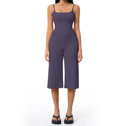 Tenwolf New Yoga Set: Camisole Top, High-Waisted Quick-Dry Casual Shorts, Running & Outdoor Yoga Outfit
